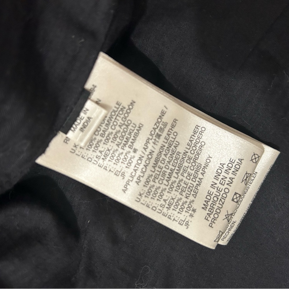 Diesel Black Leather Sleeved Moto Jacket - Picture 3 of 4